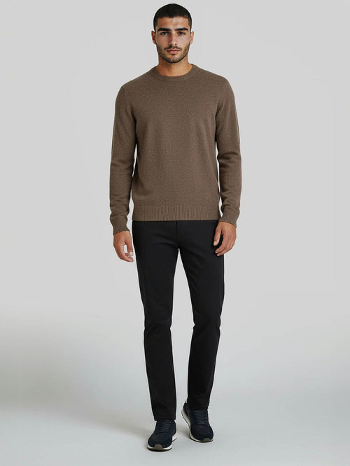 Steppin' Out trui lamswol bruin | Regular-fit