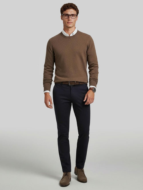 Steppin' Out trui lamswol bruin | Regular-fit