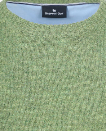 Steppin' Out trui lamswol groen | Regular-fit
