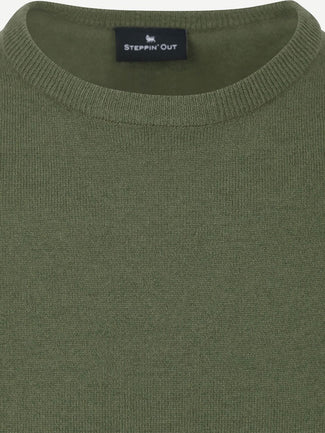 Steppin' Out trui merinowol groen | Regular-fit Steppin' Out trui merinowol groen | Regular-fit