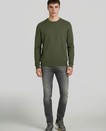 Steppin' Out trui merinowol groen | Regular-fit