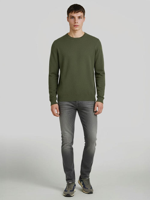 Steppin' Out trui merinowol groen | Regular-fit