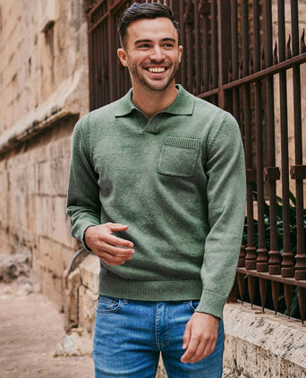 Raw trui riva knit groen
