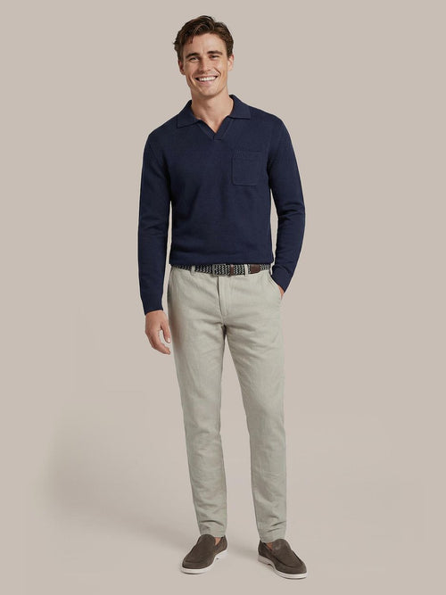 Raw trui riva knit donkerblauw