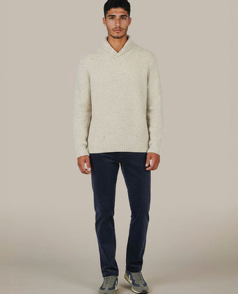 Suitable trui shawl tweed eco wool ecru