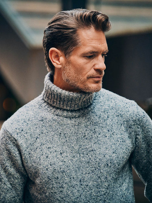 Coltrui donnegal tweed eco wool grijs
