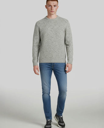 Trui donnegal tweed eco wool grijs
