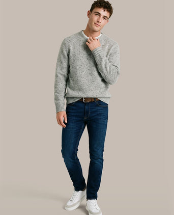 Trui donnegal tweed eco wool grijs