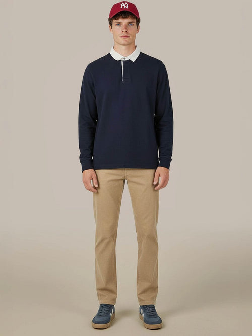 Rugby polo donkerblauw