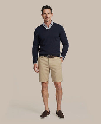 Trui cotton cashmere v-hals donkerblauw