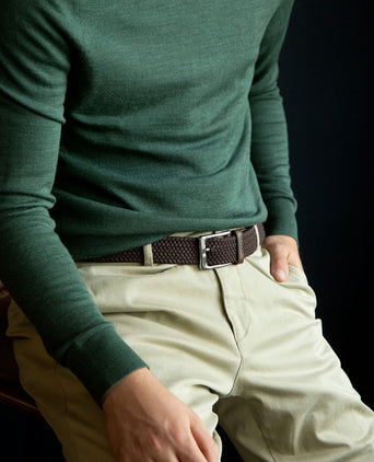 Geweven riem bruin
