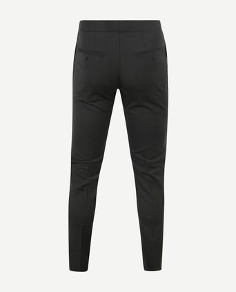 Rokkostuum broek wol blend zwart