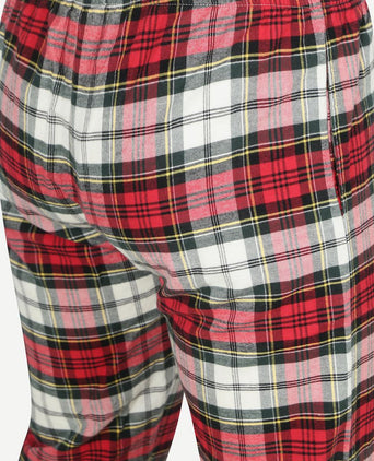 Loungebroek ruit rood