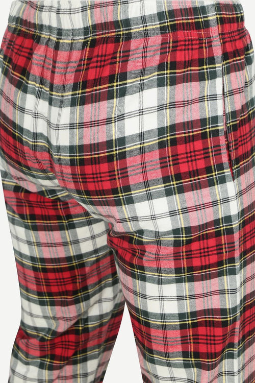 Loungebroek ruit rood