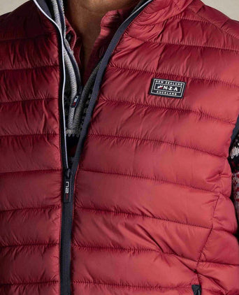 NZA bodywarmer puffer cherry red