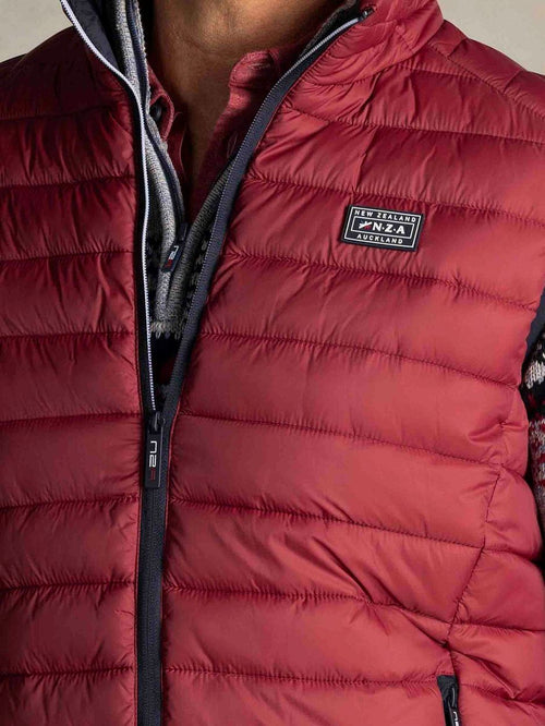 NZA bodywarmer puffer cherry red