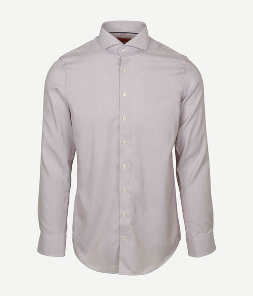 Suitable overhemd jacquard luxe rood | Slim-fit