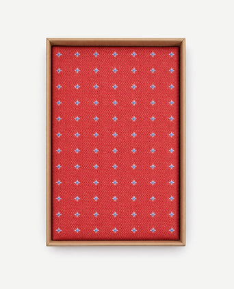 Zijde pochet blue star rood