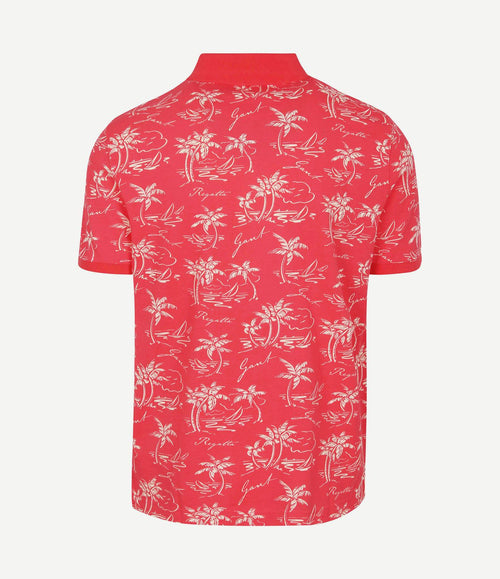 Poloshirt palm print watermelon