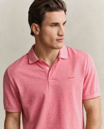 2tone piqué poloshirt rood