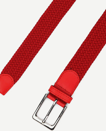 Geweven riem rood