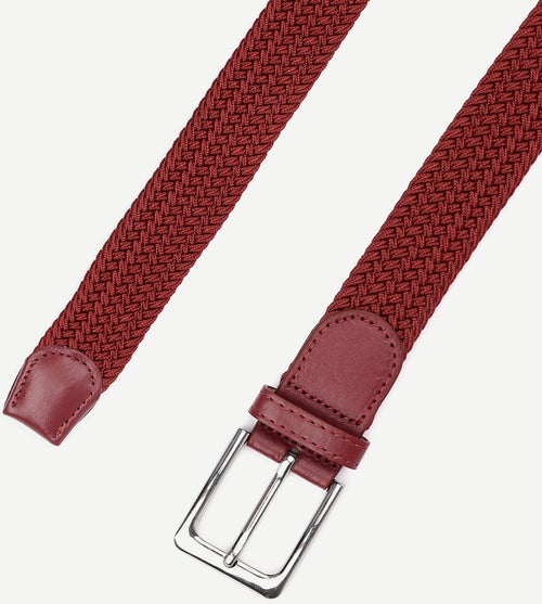 Geweven riem bordeaux