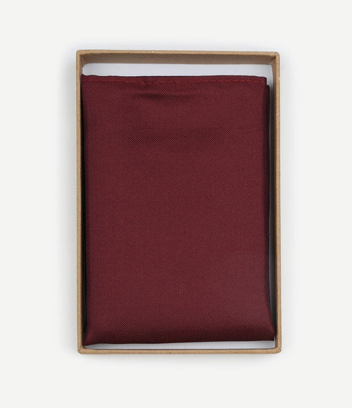 Zijde pochet bordeaux