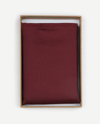 Zijde pochet bordeaux