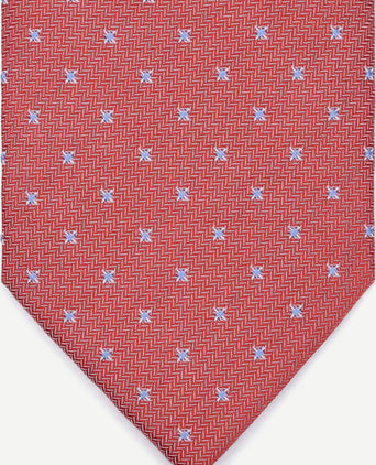 Stropdas zijde blue star rood