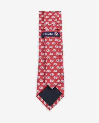 Stropdas zijde paisley rood