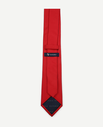 Zijde stropdas rood