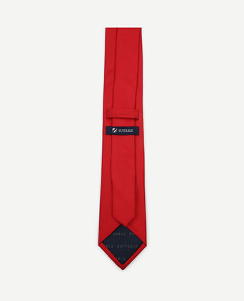 Zijde stropdas rood