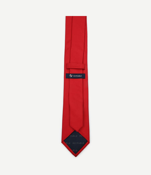 Zijde stropdas rood