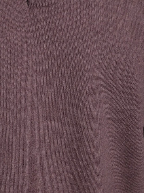 Longsleeve poloshirt merinowol aubergine