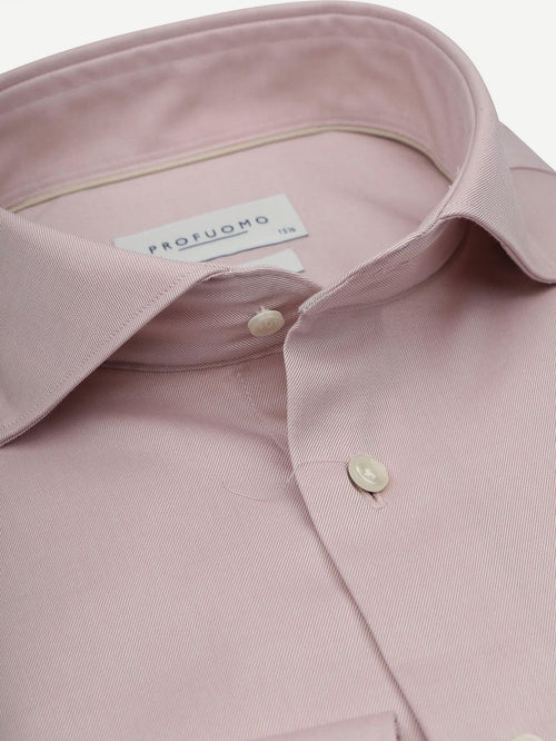Twill overhemd lichtroze