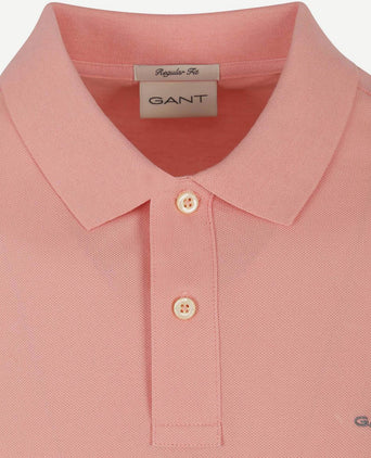 Shield piqué poloshirt roze