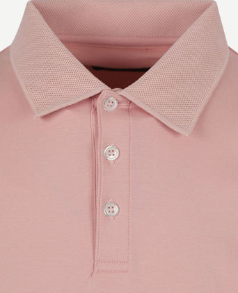 Liquid poloshirt lichtroze