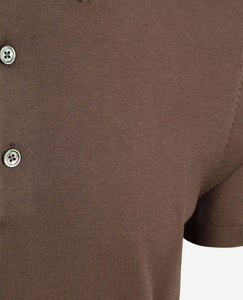 Poloshirt luxury basic bruin