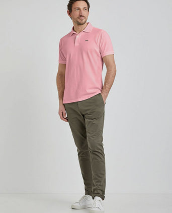 Piqué polo roze