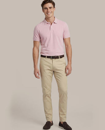 Poloshirt mel pique roze