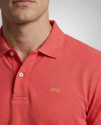 Piqué polo coral