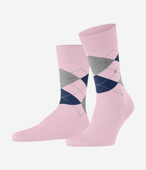 Manchester sok ruit roze 8440