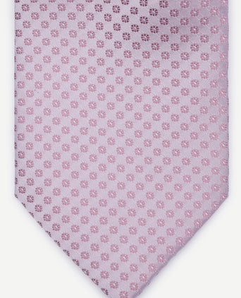 Zijde stropdas small dots roze