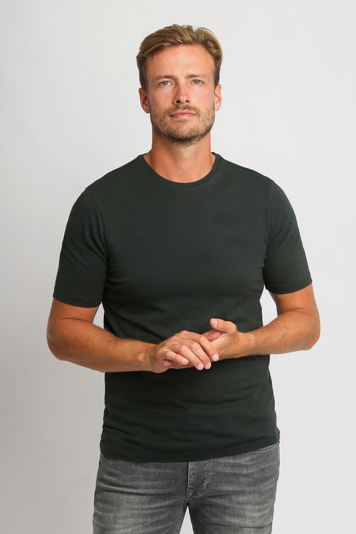 Respect t-shirt Jim donkergroen
