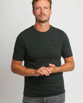 Respect t-shirt Jim donkergroen
