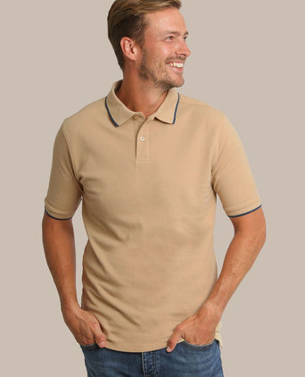 Respect polo tip ferry beige