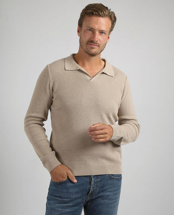 Suitable trui riva structure melange sand | Regular-fit