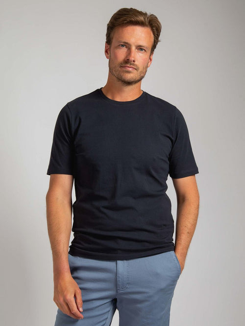 Respect t-shirt Jim donkerblauw