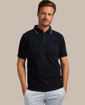 Respect polo tip ferry donkerblauw