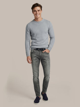 Pullover bouclé blauw Pullover bouclé blauw